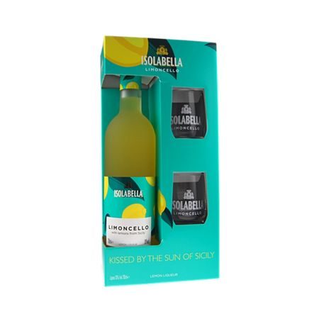 Isolabella Limoncello + 2 Glazen