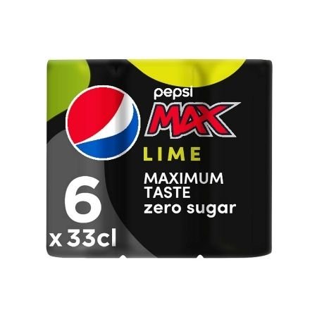 Pepsi Max Lime 33cl (6 Stuks)