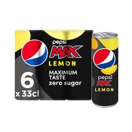 Pepsi Max Lemon 33cl (6 stuks)