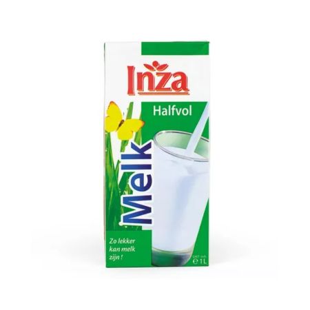 Inza Halfvolle Melk 1l Brik(6 stuks)