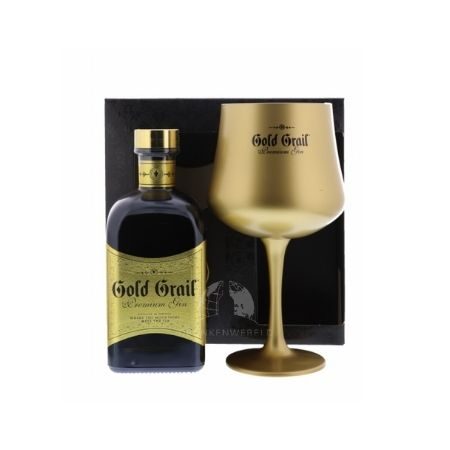 Gold Grail Gin 50cl+ Glas