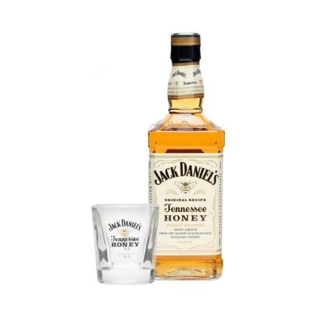 Jack Daniels Tennessee Honey 70cl + Glas