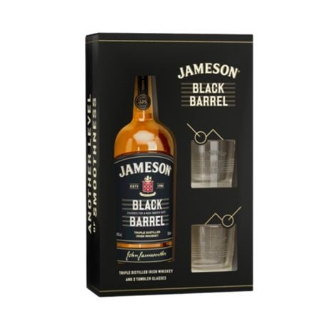 Jameson Black Barrel 70cl inclusief 2 glazen