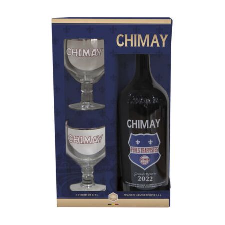 Chimay Magnum Grande Reserve 1,5L geschenkverpakking inclusief 2 glazen