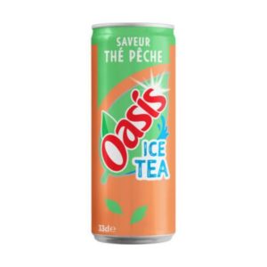 Oasis tea perzik blik 33cl (24 stuks)