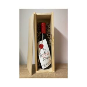 Geschenkset wijn Gigondas houten kist gesloten