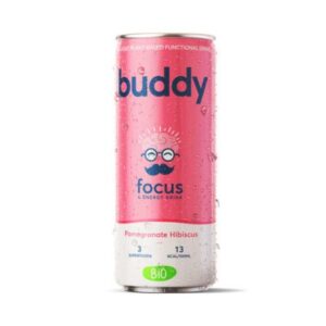 Buddy energy bio pomgrenate hibiscus blik 25cl (24 stuks)