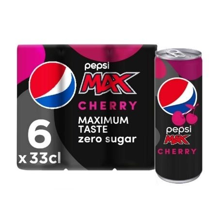 Pepsi Max Cherry 33cl (6 Stuks)