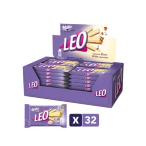Milka Leo Wafel met witte chocolade 33gr (32 stuks)
