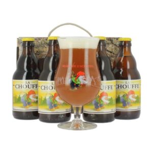 PROMO La Chouffe Blond Geschenkset 4x33cl inclusief 1 glas