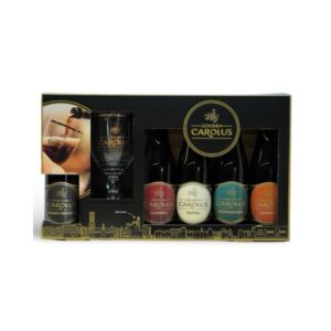 Gouden Carolus Geschenkdoos 5x33cl+glas