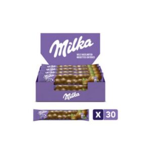 Milka Repen Hele Noten Melkchocolade 45gr (30 stuks)